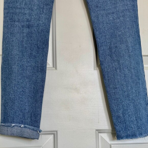 Joe’s Jeans High Rise Skinny Ankle Wheaton Raw Hem Blue Denim Women's Size 27 - Picture 6 of 14